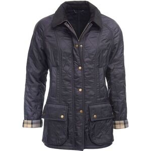 Barbour Beadnell Polar Quilt Jacket Black coat, parka Womens Size 8 US 12 UK NWT